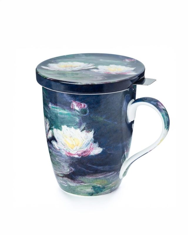 McIntosh: Monet Water Lilies Tea Mug w/ Infuser & Lid