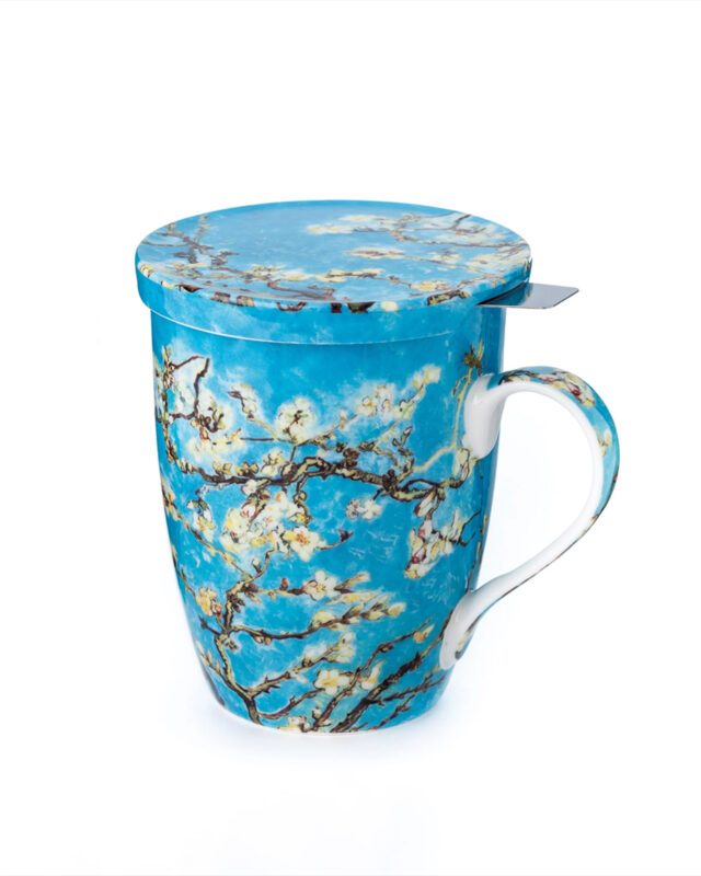 McIntosh: Van Gogh Almond Blossom Tea Mug w/ Infuser & Lid