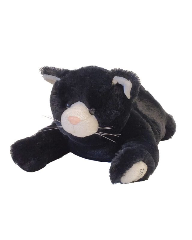 Warm Buddy: Black Kitten Microwavable Plush Animal