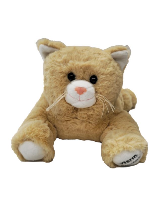 Warm Buddy: Tan Kitten Microwavable Plush Animal