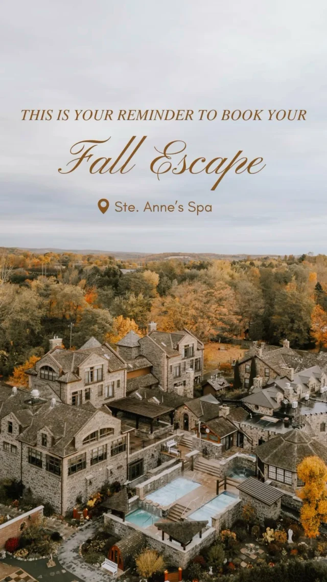 This is your reminder to book your Spa Fall Escape now Experience the stunning beauty of fall at Ste. Annes Spa, where the changing tree colours create a breathtaking yet relaxing backdrop. Enjoy cozy corners, rejuvenating spa treatments and our warm outdoor pools. Relax in our eucalyptus steam room and saunas. Take in natures beauty with fall hikes and nourish yourself with meals including afternoon tea.Book your fall escape today and treat yourself to the perfect seasonal retreat! Call 1-888-346-6772Photo credit: @canoe_and_lake#steannesspa #fallspa #fallinlove #DiscoverON #fallcolours #autumn #fallgetaway