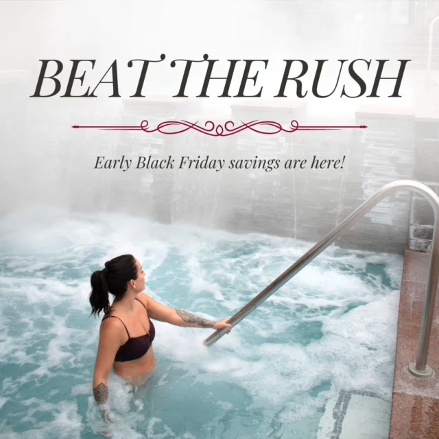 Enjoy early access to our Black Friday Specials! Take advantage of last-minute pricing when you plan your December escapes! Book your getaway today and look forward to soothing spa treatments, cozy dining experiences and the chance to recharge. Availability is limited, so dont waitthese offers wont last!Please note that available dates and pricing are subject to change without notice.Call our team at 1-888-346-6772 to book. Offer ends November 28th, 2024.Link in bio 